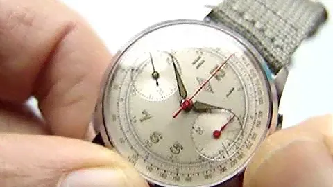 MEN'S WWII ERA chronograph Sportex by Leonidas Watch Co. SA  military WRISTWATCH good condition 1944