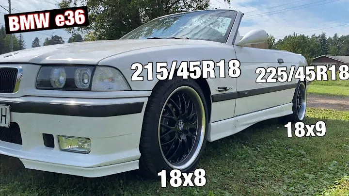 BMW E36 (215/45R18 front) (225/45R18 rear) BMW E36 18 inch rims and tires.