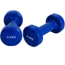 Гантель Sportex виниловая DB200 0.5кг (синяя) шт