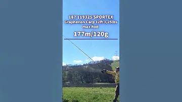 Kaprový prút SPORTEX Graphenon 12ft 3.25lbs max.hod 👉177m/120g‼️ #sportex #sports #rybarskepotreby